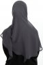Eylem - Anthracite One Piece Chiffon Hijab