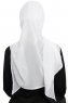 Sahar - White One Piece Chiffon Hijab