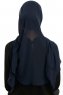 Sahar - Navy Blue One Piece Chiffon Hijab