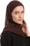Sahar - Brown One Piece Chiffon Hijab