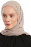 Sahar - Light Taupe One Piece Chiffon Hijab