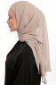 Sahar - Light Taupe One Piece Chiffon Hijab