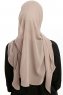 Sahar - Light Taupe One Piece Chiffon Hijab