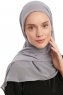 Sahar - Dark Grey One Piece Chiffon Hijab