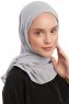 Sahar - Light Grey One Piece Chiffon Hijab