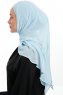 Sahar - Ljusblå One Piece Chiffon Hijab