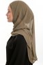 Sahar - Olive One Piece Chiffon Hijab