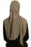 Sahar - Olive One Piece Chiffon Hijab