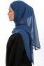 Sahar - Indigo One Piece Chiffon Hijab