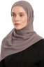 Sahar - Steel Grey One Piece Chiffon Hijab