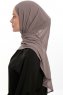 Sahar - Steel Grey One Piece Chiffon Hijab