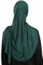 Vesile - Dark Green One-Piece Hijab