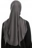 Vesile - Dark Grey One-Piece Hijab