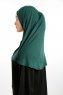Feriha - Dark Green Viscose Turban Hijab