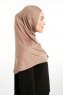 Feriha - Light Brown Viscose Turban Hijab