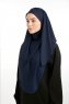 Bengi - Navy Blue Micro Krep Turban Hijab