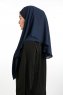 Bengi - Navy Blue Micro Krep Turban Hijab