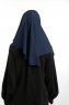 Bengi - Navy Blue Micro Krep Turban Hijab