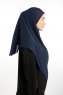 Bengi - Navy Blue Micro Krep Turban Hijab