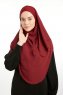 Bengi - Bordeaux Micro Krep Turban Hijab