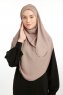 Bengi - Dark Taupe Micro Krep Turban Hijab