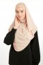 Bengi - Beige Micro Krep Turban Hijab