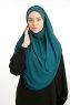 Bengi - Dark Green Micro Krep Turban Hijab