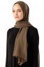 Hadise - Dark Khaki Chiffon Hijab