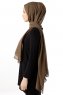 Hadise - Dark Khaki Chiffon Hijab