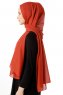 Hadise - Brick Red Chiffon Hijab