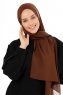 Esra - Brown Chiffon Hijab