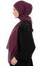 Esra - Dark Purple Chiffon Hijab