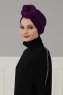Amy - Purple Cotton Turban - Ayse Turban