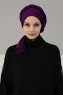 Amy - Purple Cotton Turban - Ayse Turban