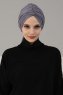 Amy - Grey Cotton Turban - Ayse Turban
