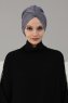 Amy - Grey Cotton Turban - Ayse Turban