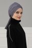 Amy - Grey Cotton Turban - Ayse Turban