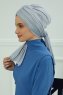 Amy - Light Grey Cotton Turban