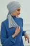 Amy - Light Grey Cotton Turban