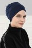 Stella - Navy Blue Cotton Turban