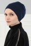 Stella - Navy Blue Cotton Turban