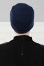 Stella - Navy Blue Cotton Turban