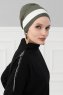 Elsa - Khaki & Creme Cotton Turban