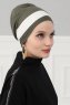 Elsa - Khaki & Creme Cotton Turban