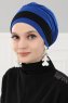 Elsa - Blue & Black Cotton Turban