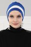 Elsa - Blue & Creme Cotton Turban