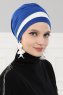 Elsa - Blue & Creme Cotton Turban