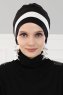 Elsa - Black & Creme Cotton Turban
