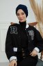 Laura - Navy Blue Cotton Turban