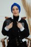 Laura - Blue Cotton Turban